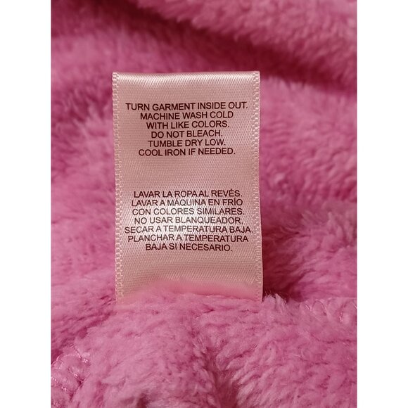Juicy Couture Pink Fleece Sleepwear Set Size Medium Top & Bottom Pajamas - Picture 9 of 12